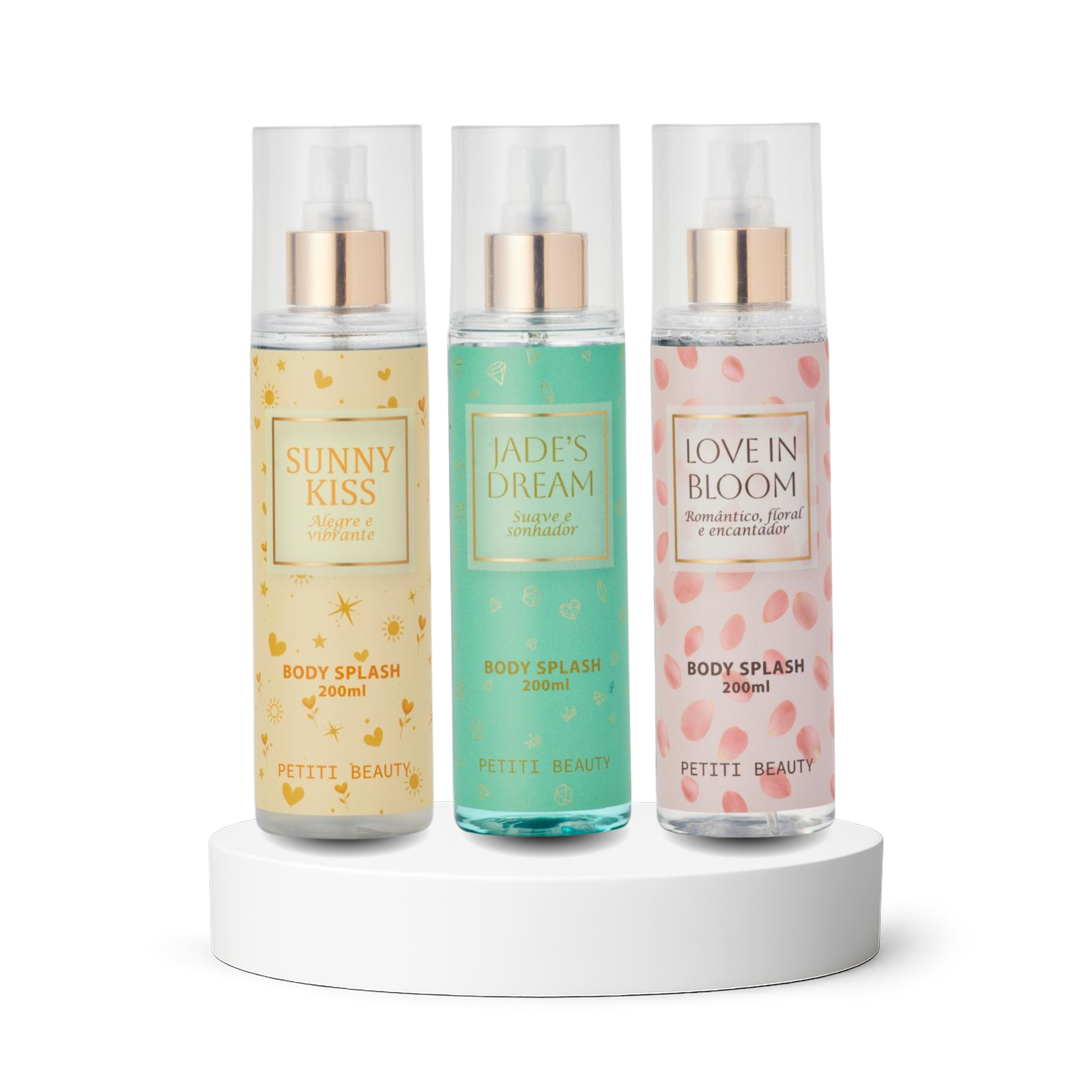 Kit 3 Body Splash – Fresco • Sofisticado • Romântico - 200 ML Cada
