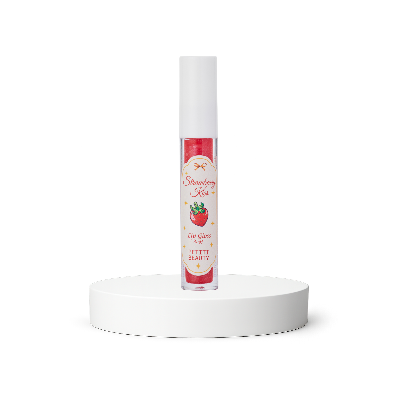 Lip Gloss Hidratante – Morango • Brilho Espelhado