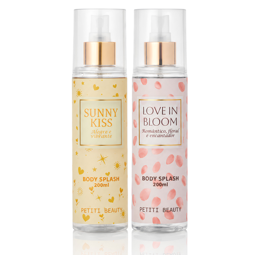 Kit Duo Body Splash Love in Bloom + Sunny Kiss | 200 ml cada | Maria Petiti Beauty