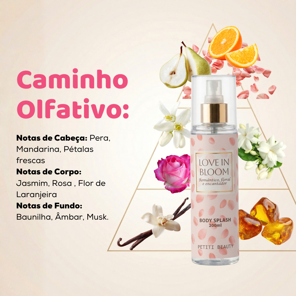 Body Splash Love in Bloom 200ml Maria Petiti Beauty Floral Romântico