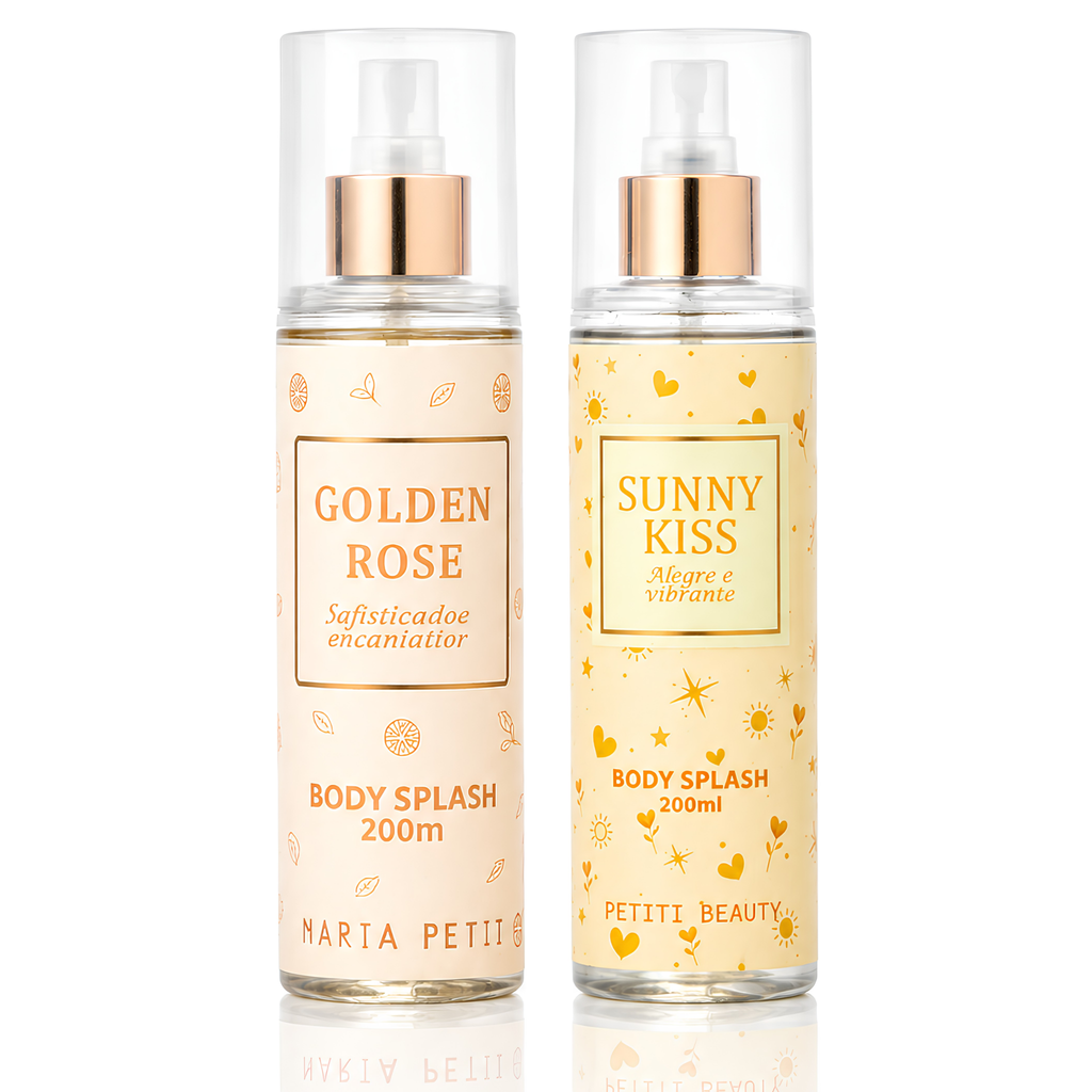 Kit Duo Body Splash Golden Rose e Sunny Kiss - Desodorante Colônia 200 ml