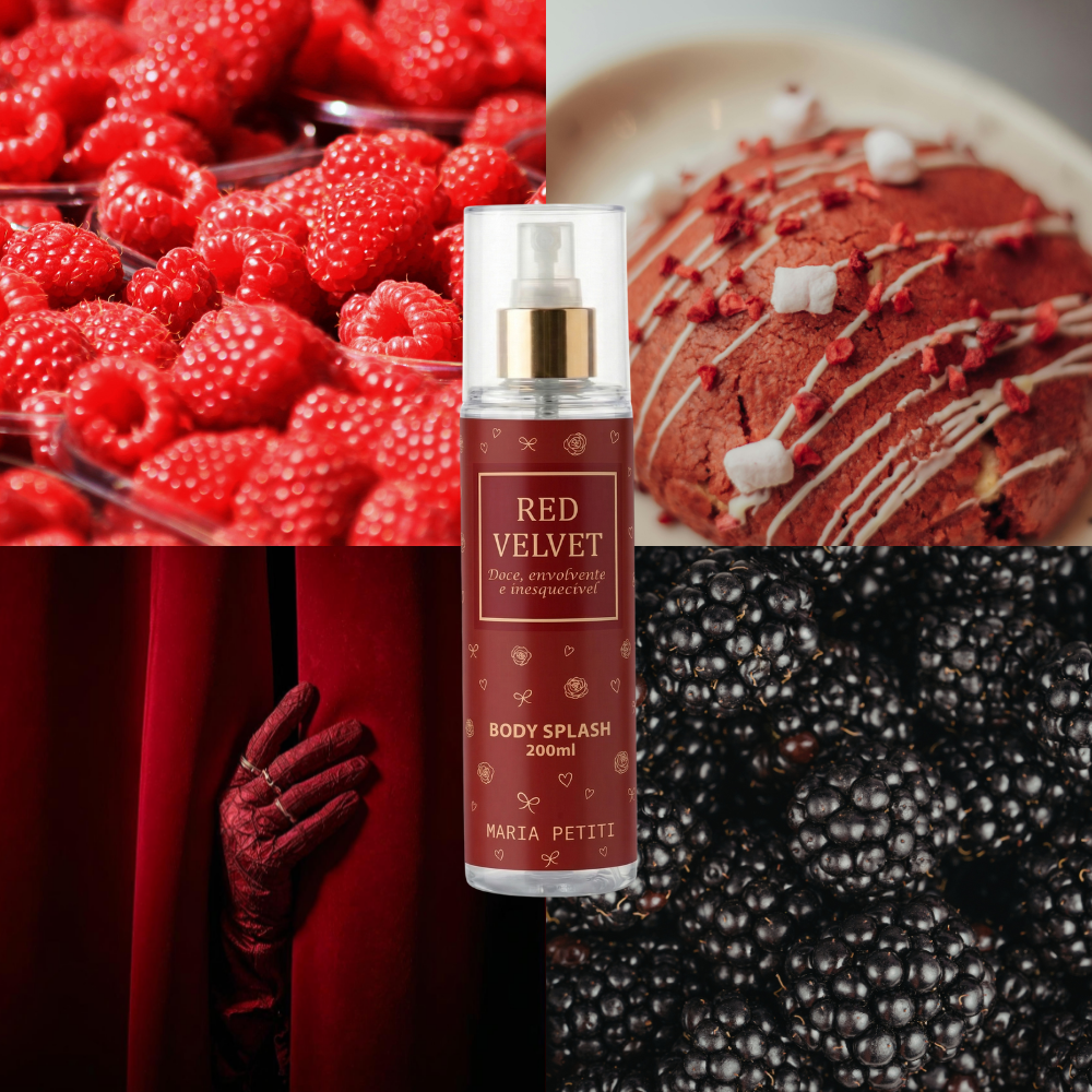 Kit 2 Body Splash Love in Bloom + Red Velvt Maria Petiti Beauty Floral Aveludado