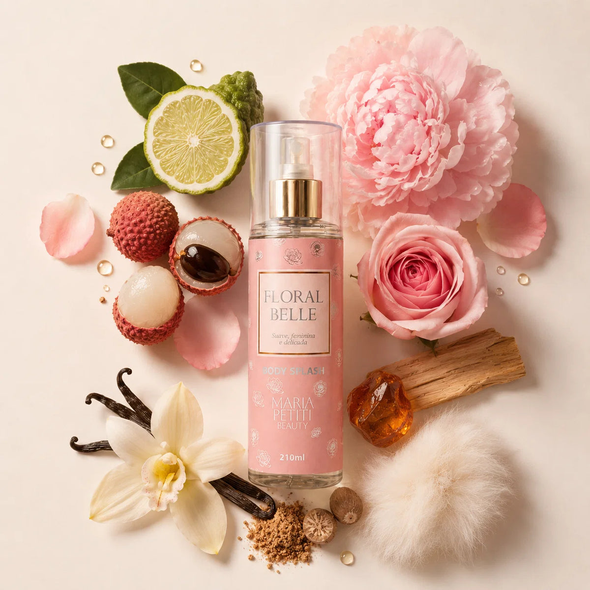 Kit Duo Body Splash Golden Rose e Floral Belle - Desodorante Colônia 200 ml