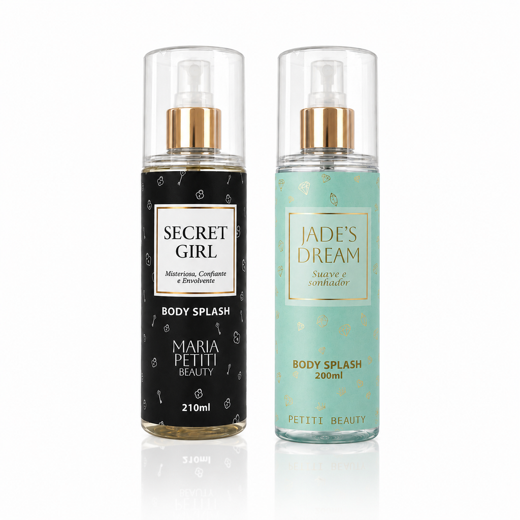 Kit Duo Body Splash Jade's Dream + Secret Girl | 200 ml cada | Maria Petiti Beauty