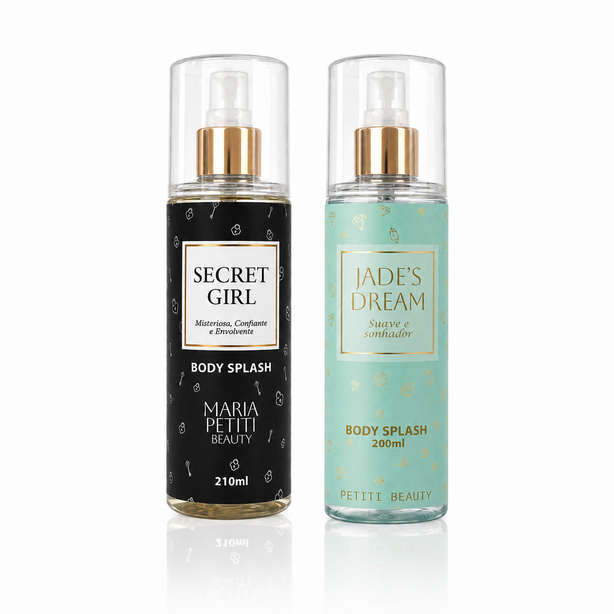 Kit Duo Body Splash Jade's Dream + Secret Girl | 200 ml cada | Maria Petiti Beauty