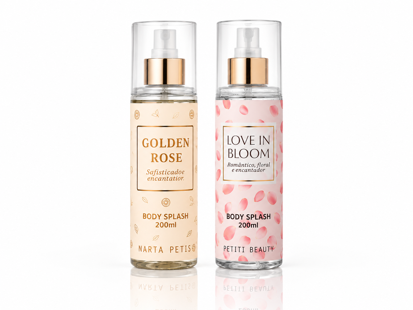 Kit Duo Body Splash Golden Rose + Love in Bloom | 200 ml cada | Maria Petiti Beauty