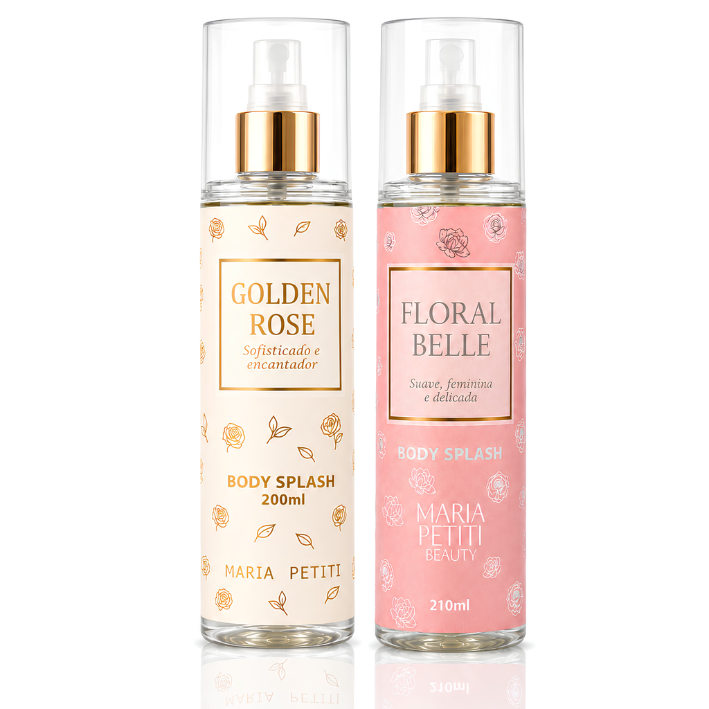 Kit Duo Body Splash Golden Rose e Floral Belle - Desodorante Colônia 200 ml
