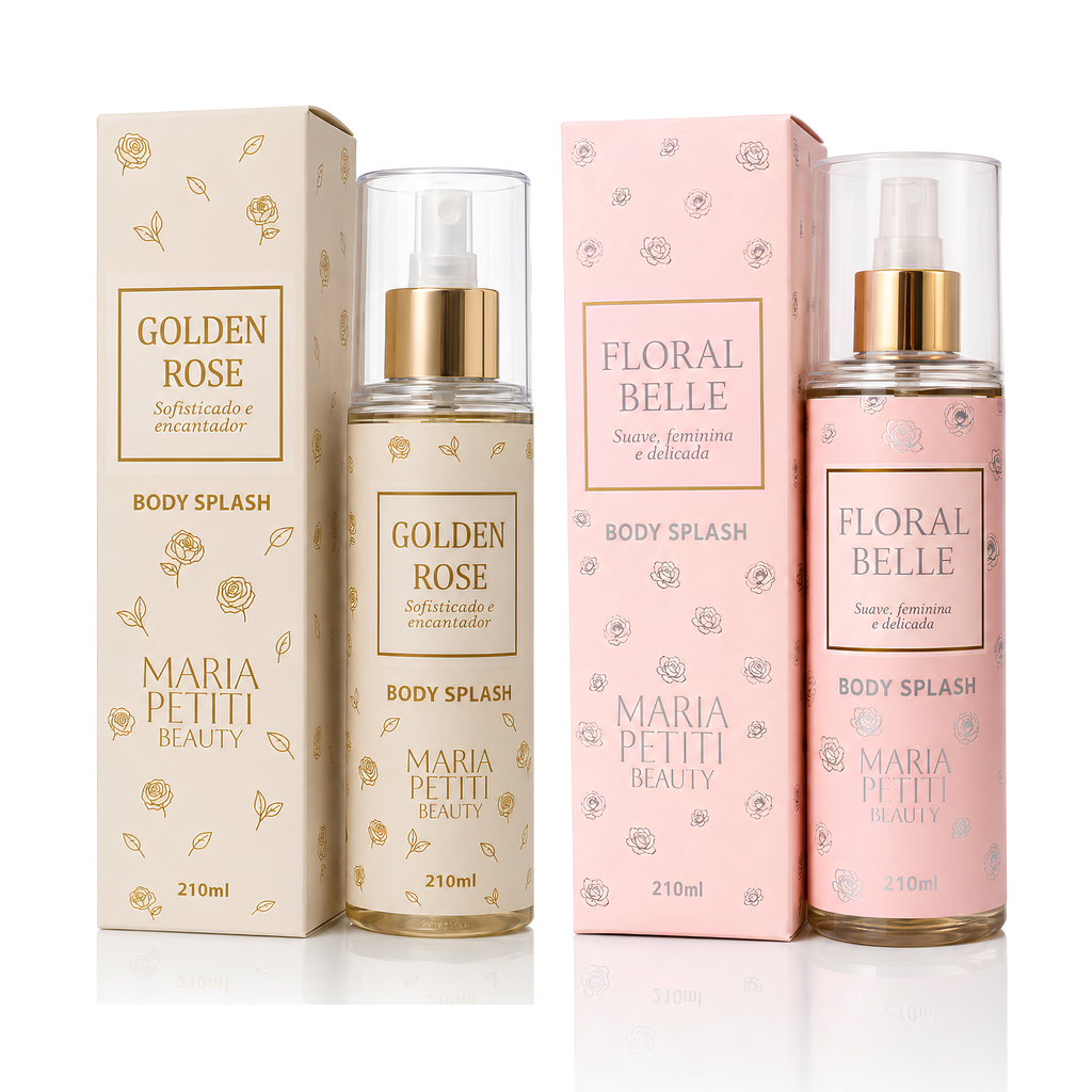 Kit Duo Body Splash Golden Rose e Floral Belle - Desodorante Colônia 200 ml