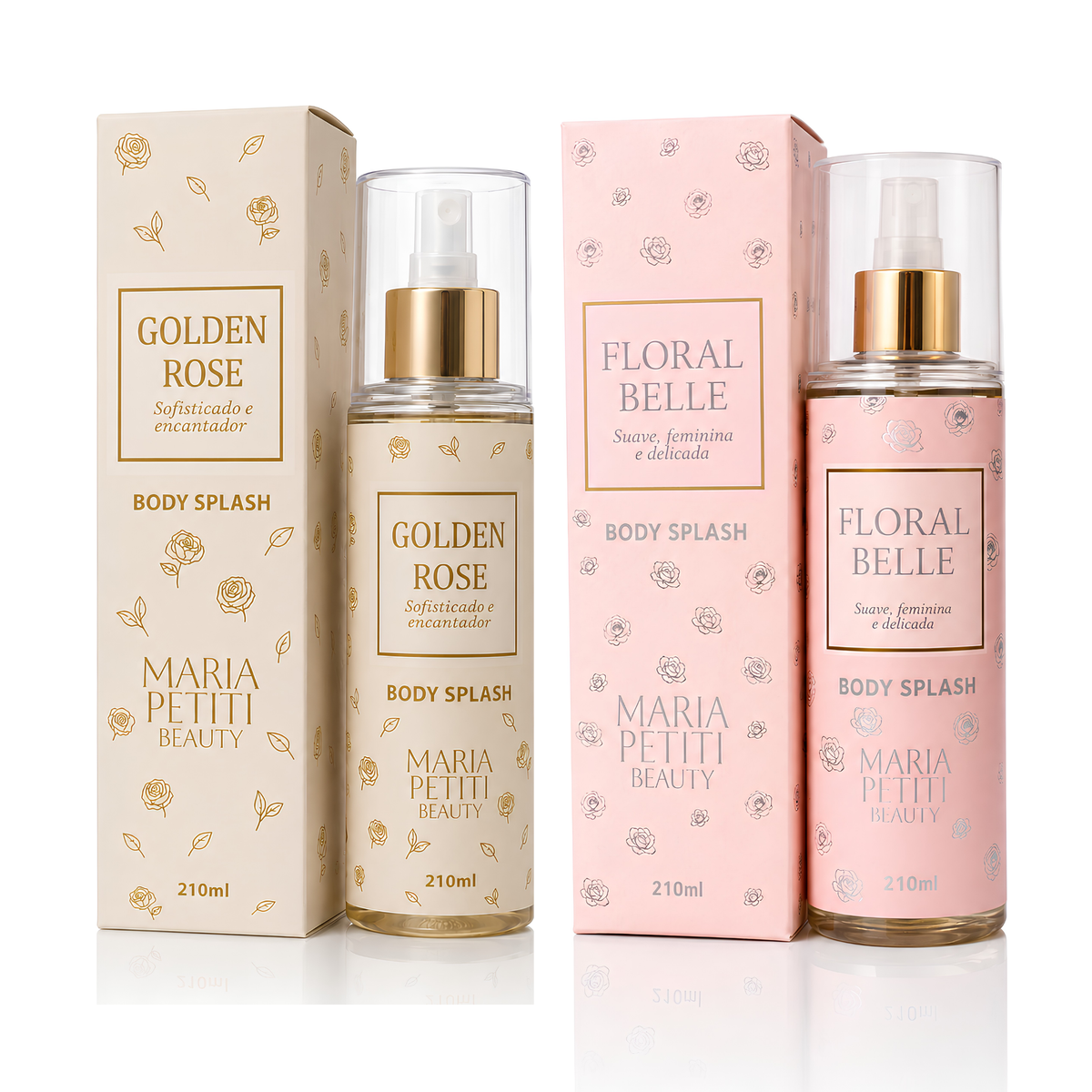 Kit Duo Body Splash Golden Rose e Floral Belle - Desodorante Colônia 200 ml