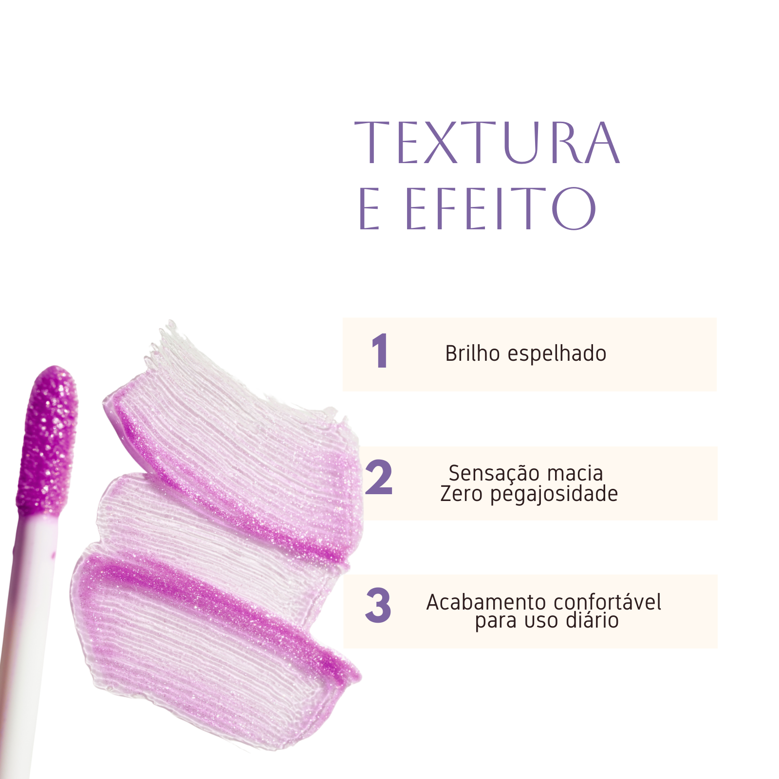 Lip Gloss Hidratante – Uva • Brilho Espelhado