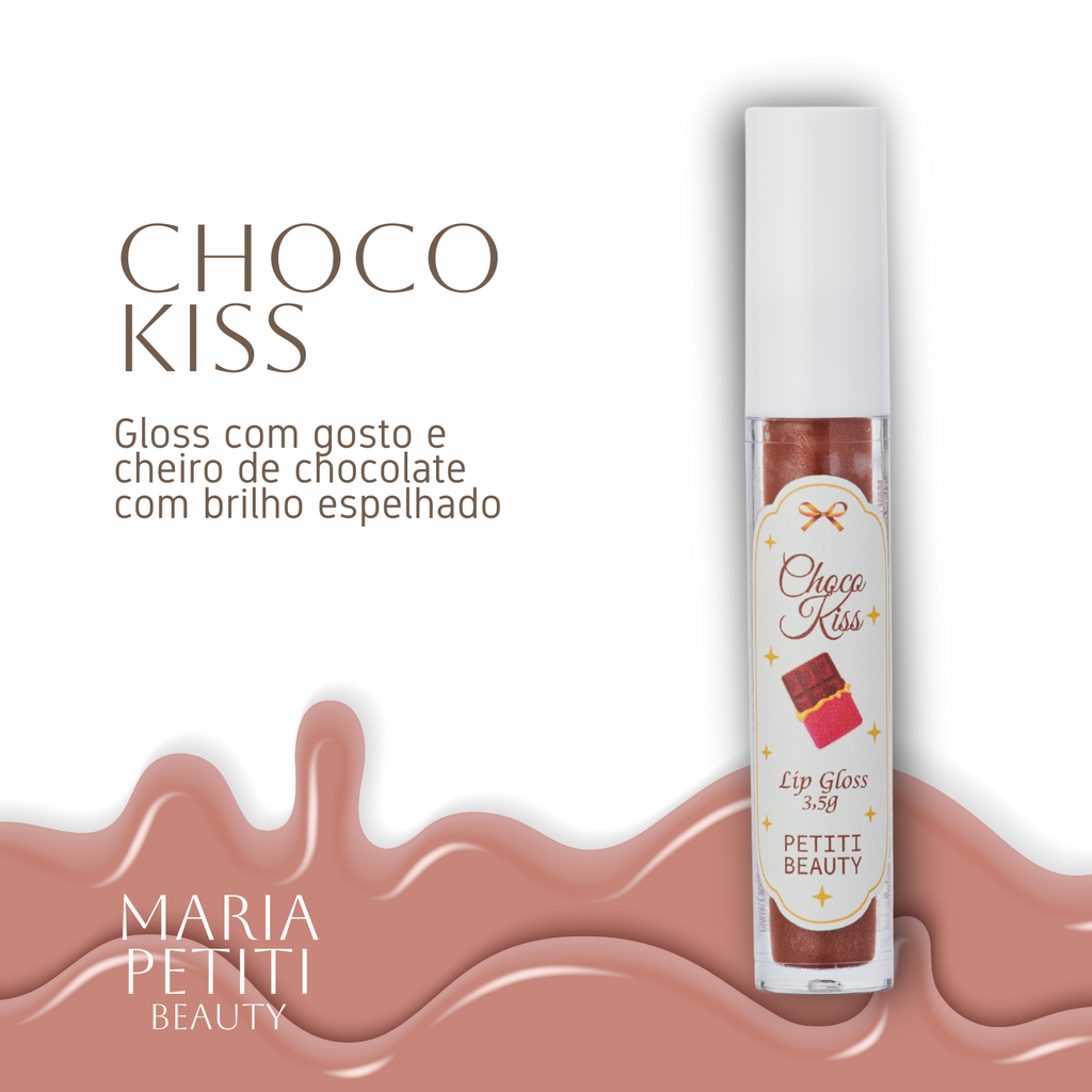 Lip Gloss Hidratante – Chocolate • Brilho Espelhado