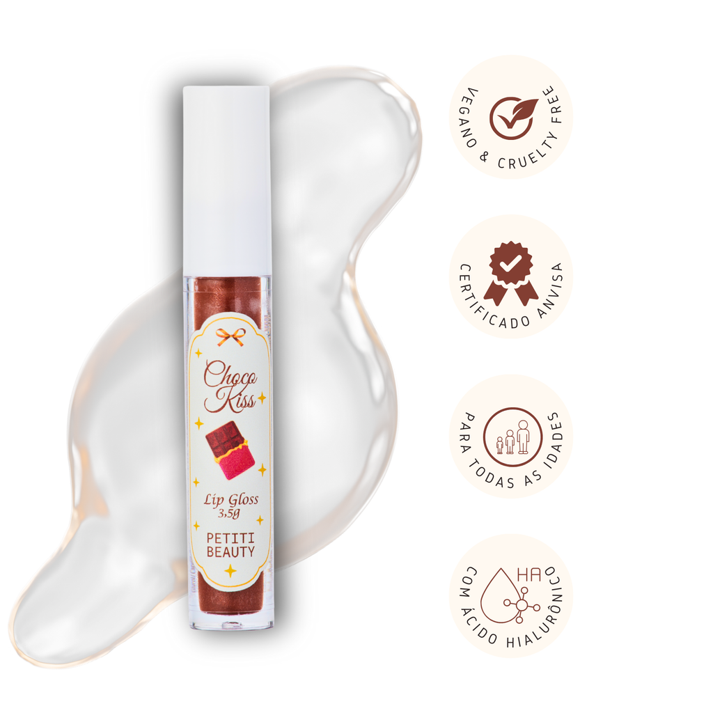 Lip Gloss Hidratante – Chocolate • Brilho Espelhado