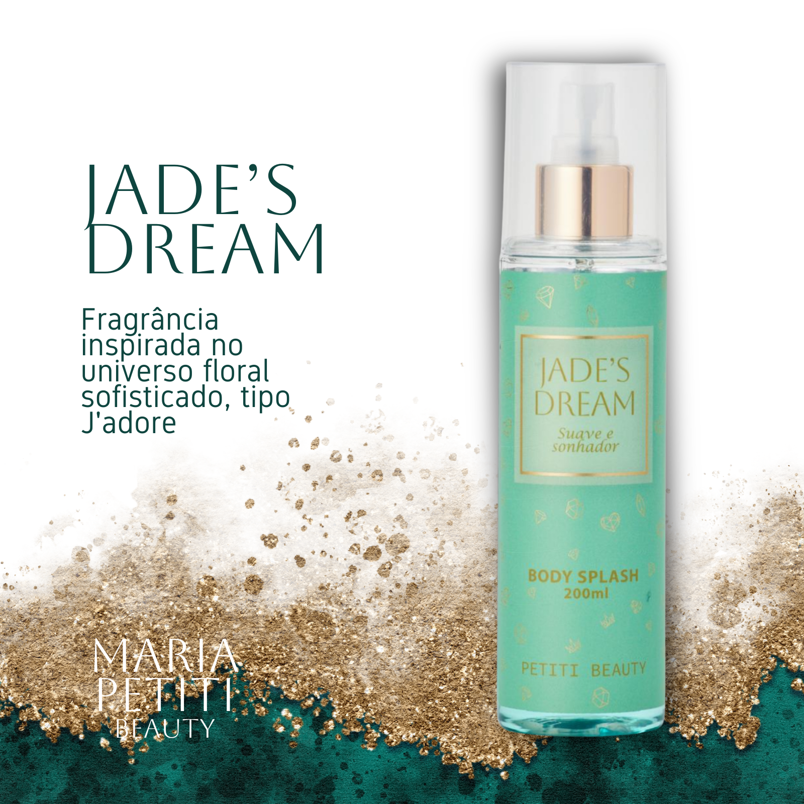 Body Splash Floral Sofisticado Cheiro Importado-Jade`s Dream 200ML