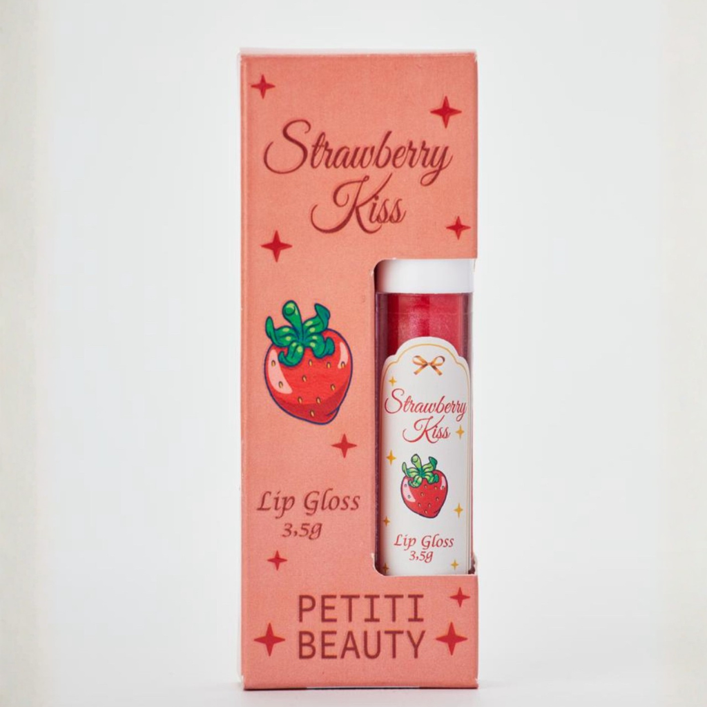 Kit 2 Lip Gloss Hidratante Morango + Uva