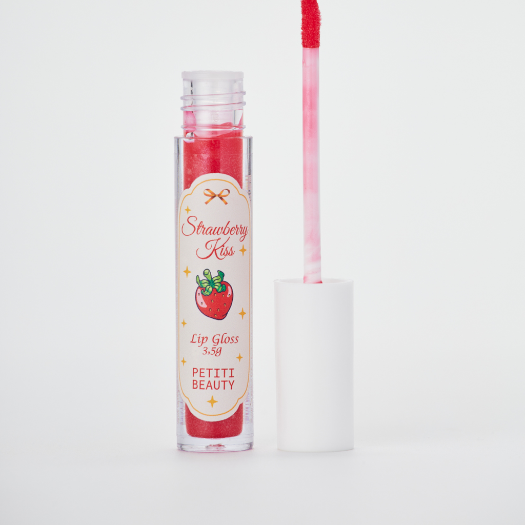 Kit 2 Lip Gloss Hidratante Morango + Uva