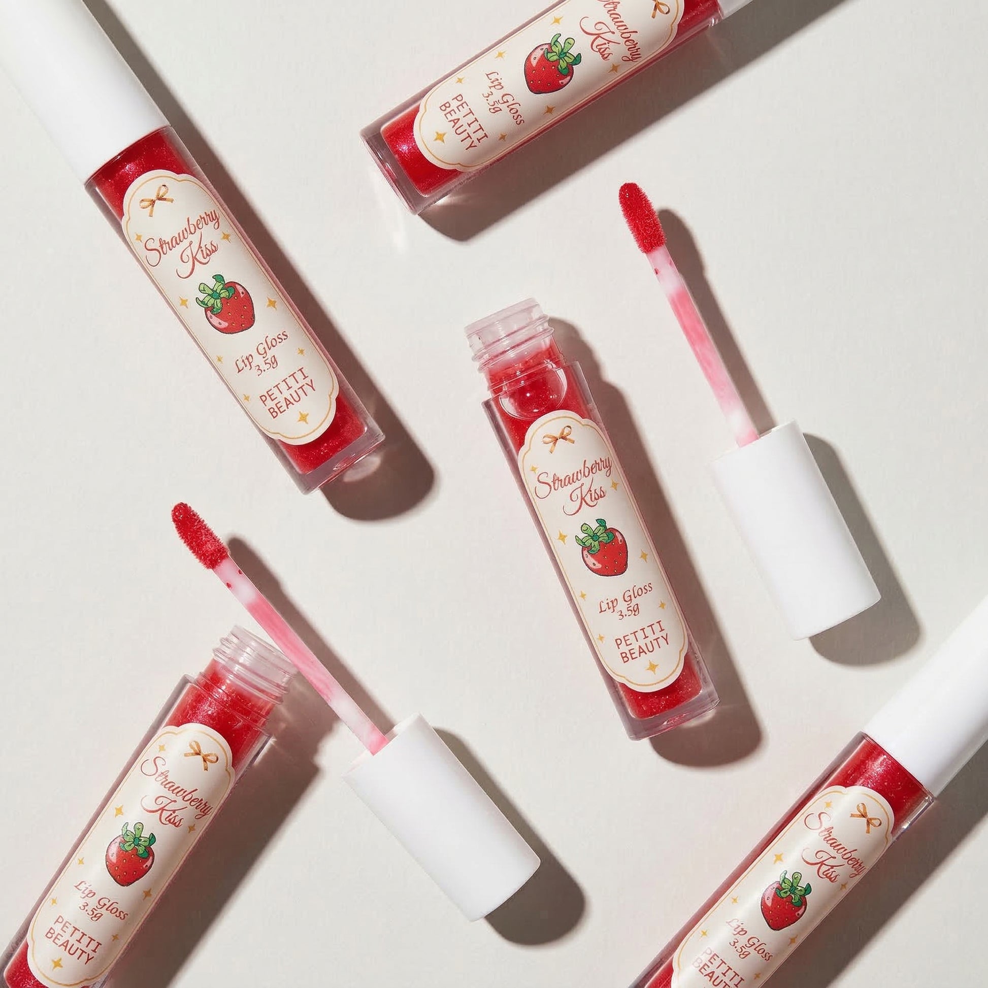 Lip Gloss Strawberry Kiss 3,5g Maria Petiti Beauty Brilho Frutado