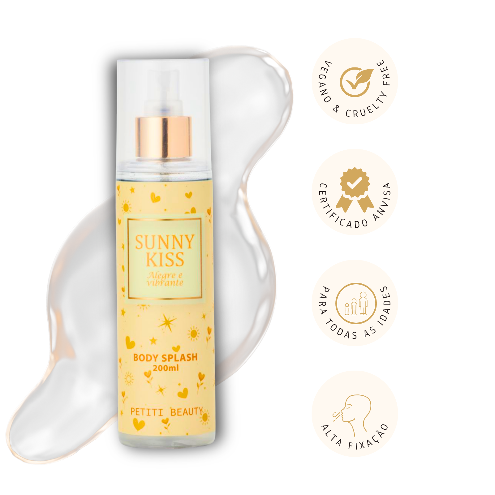 Body Splash Doce Frutado Cheiro Importado - Sunny Kiss 200ml