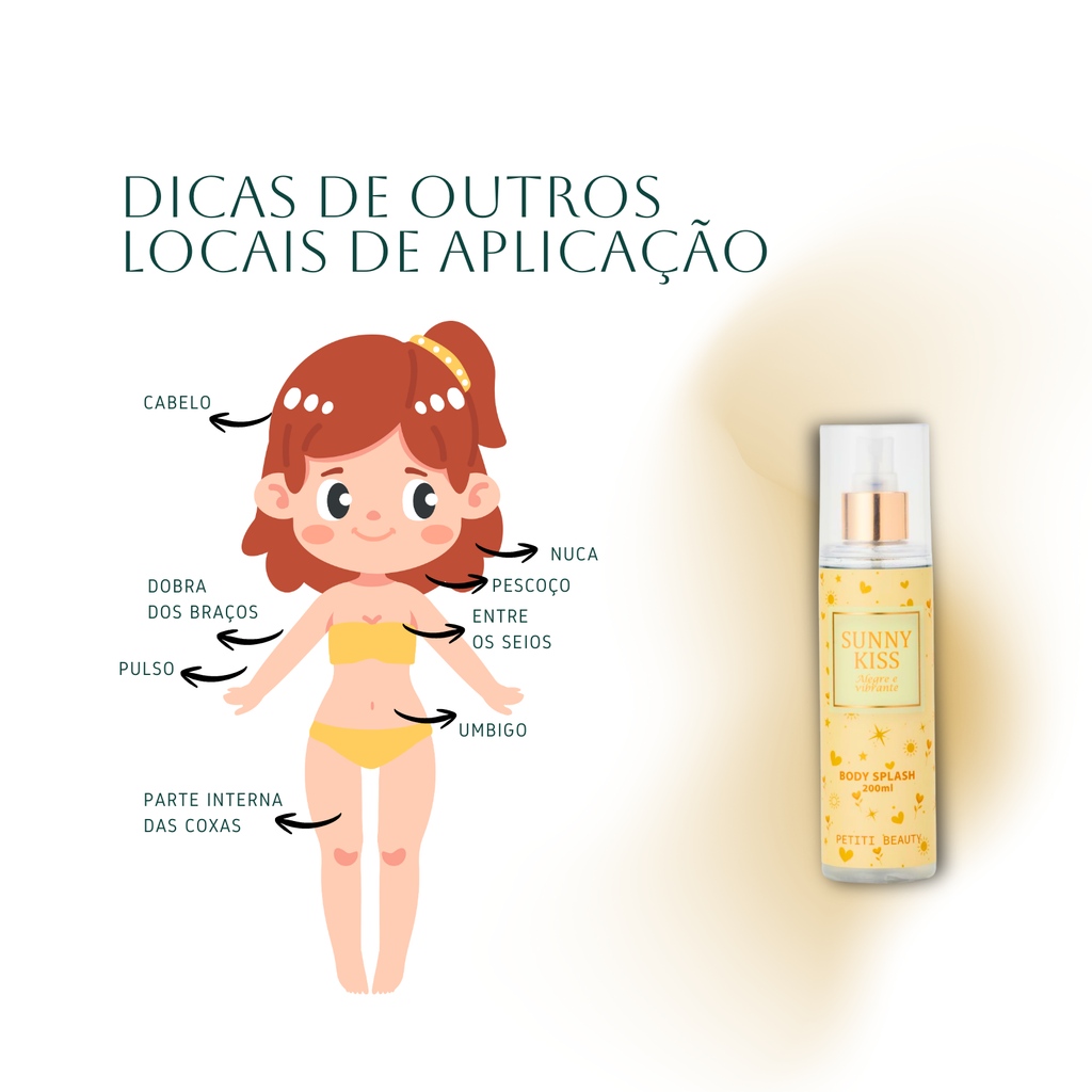 Body Splash Doce Frutado Cheiro Importado - Sunny Kiss 200ml