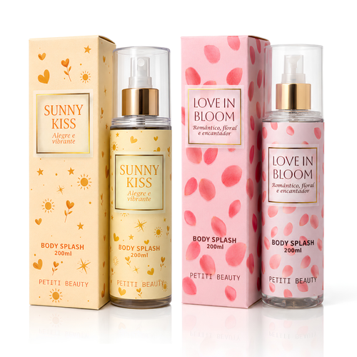 Kit Duo Body Splash Love in Bloom + Sunny Kiss | 200 ml cada | Maria Petiti Beauty