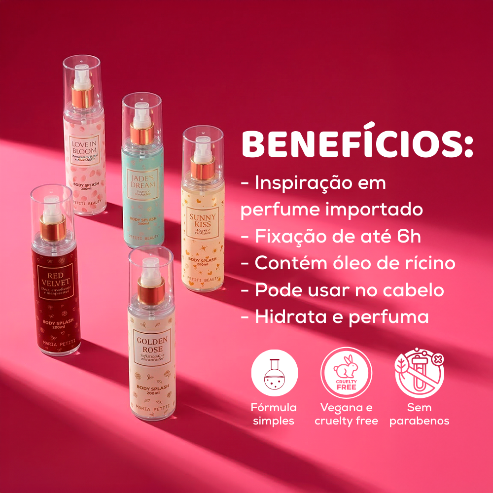 Body Splash Sunny Kiss 200ml Maria Petiti Beauty Floral Frutado Solar