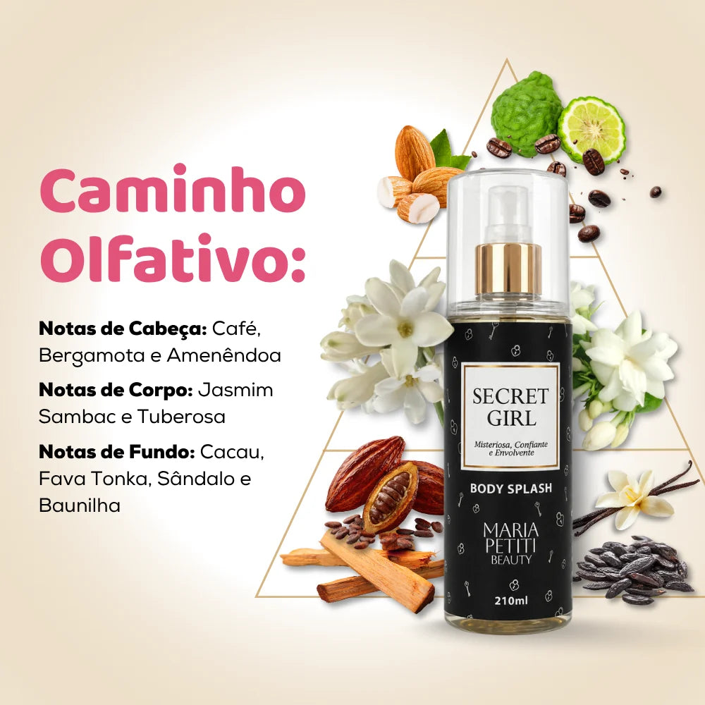 Kit Duo Body Splash Jade's Dream + Secret Girl | 200 ml cada | Maria Petiti Beauty