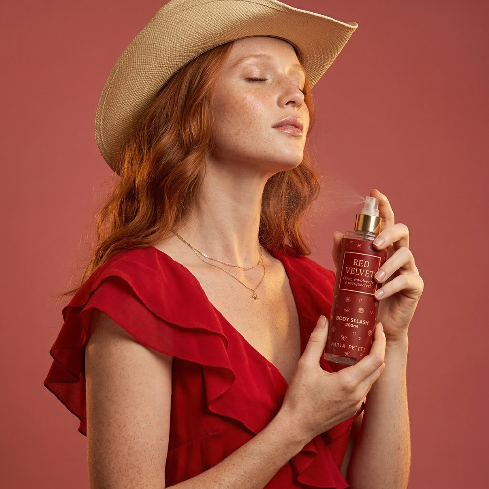 Kit 2 Body Splash Love in Bloom + Red Velvt Maria Petiti Beauty Floral Aveludado