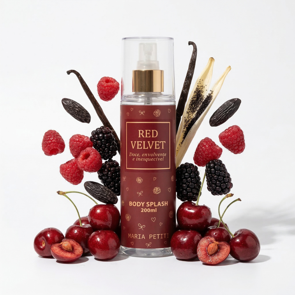 Kit 2 Body Splash Love in Bloom + Red Velvt Maria Petiti Beauty Floral Aveludado